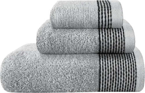 Vista 53 de Belizzi Home Juego de 3 toallas de algodón ultra suave, contiene una toalla de baño de 28 x 55 pulgadas, una toalla de mano de 16 x 24 pulgadas y un