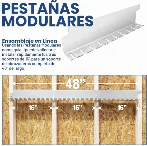 Vista 2 de Abrazadera modular estilo F de 16 pulgadas Abrazadera Rack 3 Pack