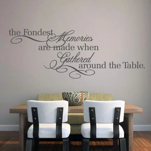 Vista 10 de Sweetums Signatures - Adhesivo de pared para comedor, cocina - Los recuerdos más grandes, pegatina reunidos alrededor de la mesa - Varias opciones