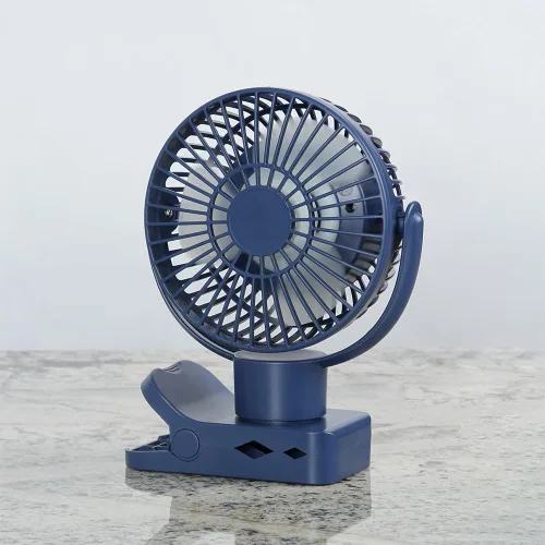 Vista 5 de Limitless Breezie - Ventilador portátil con luz LED y banco de energía de 8,000 mAh (azul marino)