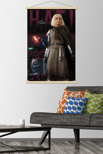 Vista 2 de Trends International Star Wars: Ahsoka - Póster de pared Shin Hati, 22.37 x 34.00 pulgadas, paquete de impresión premium y colgador de madera de haya