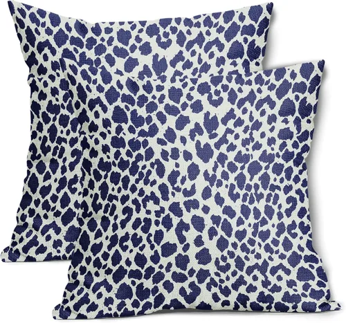 Vista 30 de Juego de 2 fundas de almohada de 16 x 16 pulgadas con estampado de leopardo, diseño de leopardo, con cremallera, decoración del hogar para sofá