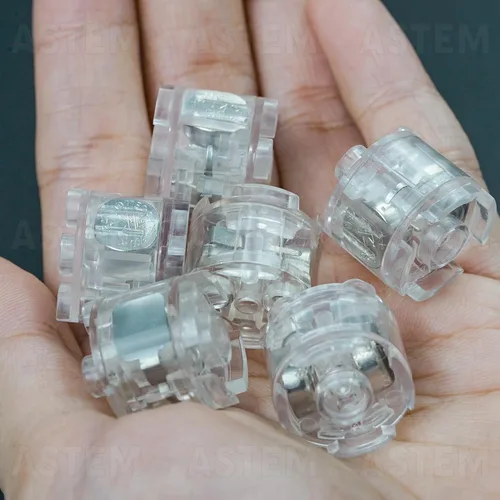 Vista 2 de ASTEM Kit de accesorios de ladrillos de luz verde, paquete de ladrillos de luz LED transparentes clásicos de 2 x 2, 6 piezas de bloques