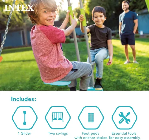 Vista 2 de INTEX Juego de columpios resistente para patio trasero