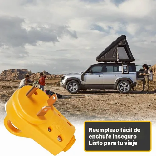 Vista 7 de NEMA TT-30P - Enchufe RV de 30 amperios, mango ergonómico macho de repuesto resistente de 125 V para RV, cámper, caravana, cable generador ETL