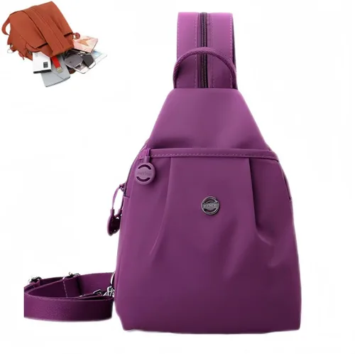 Vista 9 de Bolsa de viaje impermeable de 2 vías, mochila convertible, bolsa de trabajo antirrobo para mujer, 11.8x8.3x5.5 in, Azul, Grande, Minimalista