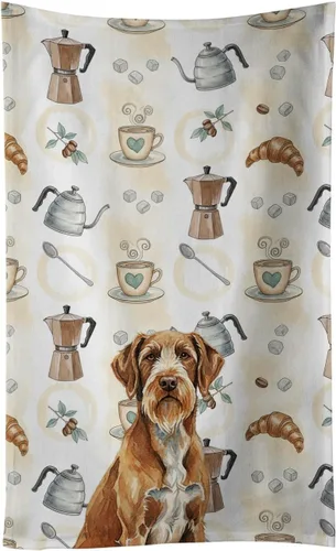 Vista 398 de Caroline's Treasures Afghan Hound - Toalla de cocina para barra de café, terciopelo frontal y lazo de algodón, lavable a máquina Sabueso afgano