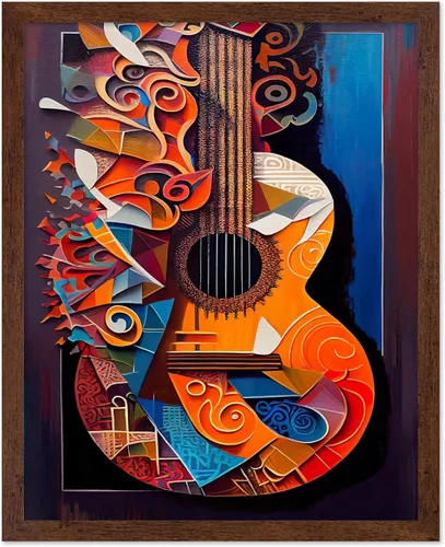 Vista 9 de Poster Master Póster de música vintage de 3 piezas, impresión de instrumentos retro, regalo para músico, amigo, guitarra eléctrica, patrón, patente