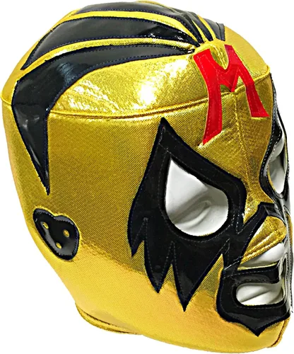 Vista 2 de MIL MASCARAS - Máscara de lucha libre para adultos (profesional) para disfraz - Amarillo