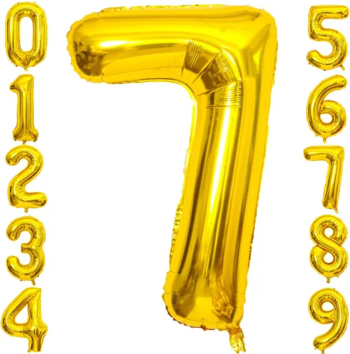 Vista 25 de Globo dorado grande de 40 pulgadas con letras del alfabeto de Mylar de aluminio de helio, globos de número grande para cumpleaños, aniversario