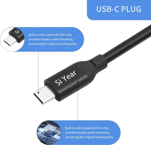 Vista 8 de USB C a doble XLR macho cable de audio, adaptador tipo C a 2 XLR macho cable de amplificador de potencia estéreo para conectar smartphones USB C a
