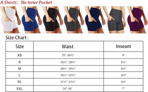 Vista 6 de ChinFun - Shorts de yoga para mujer, de talle alto con control de abdomen, estiramiento en 4 direcciones, bolsillos laterales, para entrenamiento