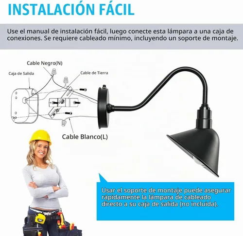 Vista 7 de Luz de letrero de cuello de cisne de 8 pulgadas, accesorio de tienda al