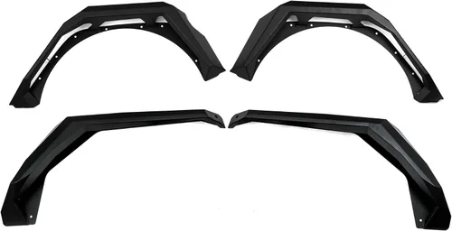 Vista 9 de DV8 Offroad Armor Fender Flares para Jeep Wrangler JL 2018-2026 Ancho estrecho Diseño de acero chapado en blindaje rígido (2) señales de giro