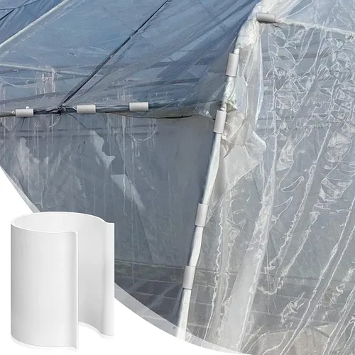 Vista 5 de Jetec 16 clips blancos para cubierta de piscina para piscinas sobre el suelo, abrazaderas de PVC para piscina, clips de cubierta de protección