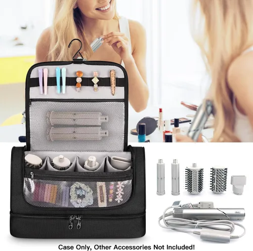 Vista 7 de SITHON Estuche de transporte de viaje de doble capa para Dyson Airwrap StylerShark Speedstyle Flexstyle, gran capacidad, resistente al agua, bolsa