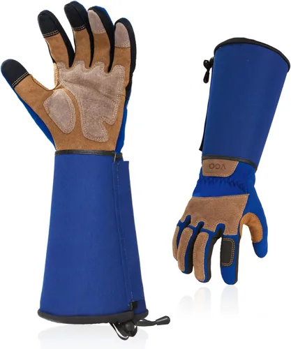 Vista 8 de Vgo... 1 par de guantes de jardinería, guantes de trabajo de seguridad, guantes de manga larga, a prueba de pinchazos, a prueba de espinas, pantalla