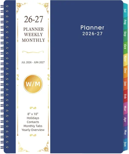 Vista 10 de Agenda mensual 2026-2027, calendario de 2 años 2026-2027, enero 2026 a diciembre 2027, 9 x 11 pulgadas, agenda de 24 meses con cubierta en relieve