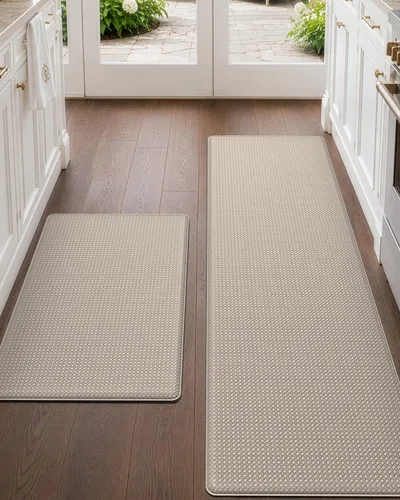Vista 15 de DEXI Alfombrillas de Cocina Acolchadas Anti Fatiga, 17x59, Alfombra de Pasillo para Estar de Pie Impermeable, Espuma Viscoelástica Cómoda Acolchada