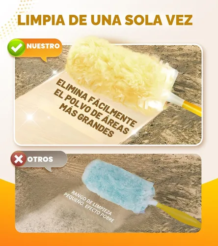 Vista 2 de 60 Count Heavy Duty Duster Refills for Swiffer, Multisurface 360° Larger Size Dusters with 4X Microfibers, Unscented Disposable Dusters for Cleaning