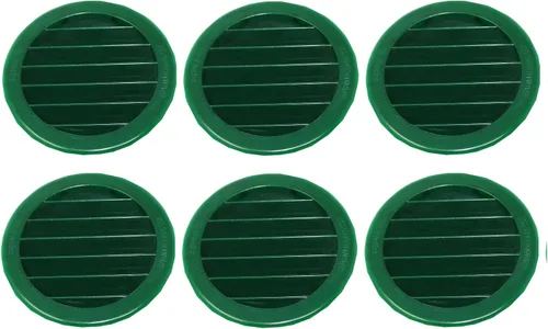 Vista 15 de 2.5 "rejilla redonda de plástico Soffit rejilla de ventilación de aire para reptiles cubierta (6, blanco)