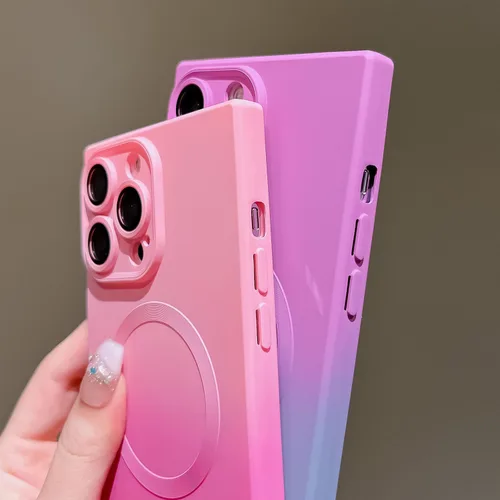 Vista 4 de Funda para iPhone 11, compatible con MagSafe, protector completo de lente de cámara, funda multicolor de lujo para mujeres y niñas, suave ajuste