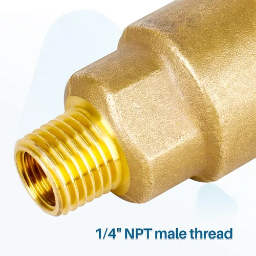 Vista 4 de QCC1 - Adaptador de manguera de montaje de gas propano macho con rosca de tubo macho de 1/4 pulgadas, accesorios de conexión rápida de propano