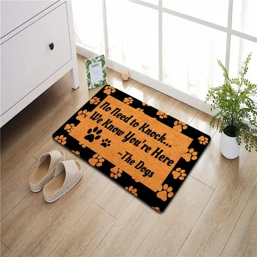 Vista 2 de FunXiLin Divertido tapete de bienvenida (23.6 x 15.7 pulgadas) tapete antideslizante para decoración del hogar, tapetes personalizados para puerta