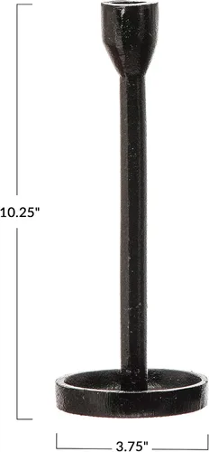 Vista 2 de Creative Co-Op Soporte cónico de hierro fundido, negro