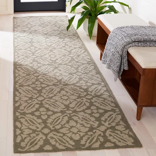 Vista 22 de SAFAVIEH Chelsea Collection - Alfombra de pasillo de 2 pies 6 pulgadas x 10 pies, color azul, lana de campo francesa enganchada a mano, ideal