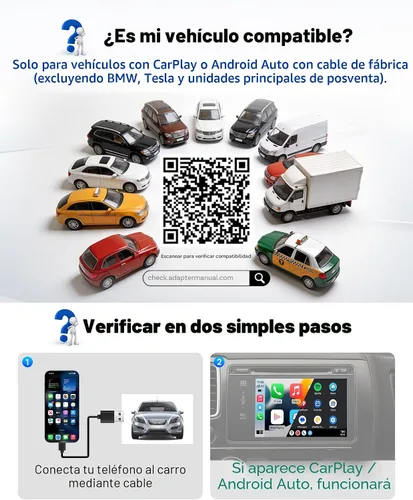 Vista 8 de Ottocast Mini Core, adaptador inalámbrico CarPlay y Android Auto de última generación 2026, WiFi 6 y conexión Bluetooth 5.4 ultra rápida