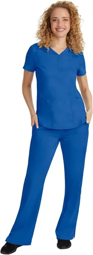 Vista 3 de Healing Hands 'Jane parte superior' Scrub parte superior Bright Rose
