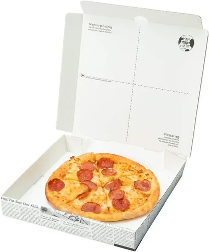 Vista 15 de Restaurantware Eco Pie - Cajas de pizza de 10.6 x 10.6 x 1.7 pulgadas, 50 cajas de entrega de pizza corrugada, reutilizables como platos, cajas