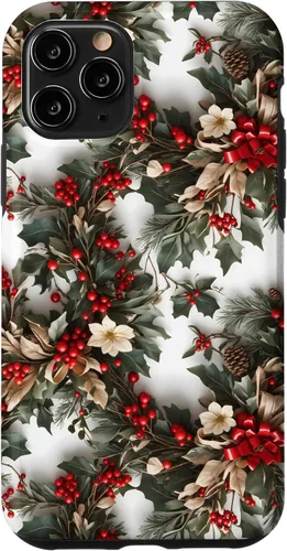 Vista 29 de Casa Decoración de vacaciones Decoración de corona Festivo Navidad caso para iPhone 16