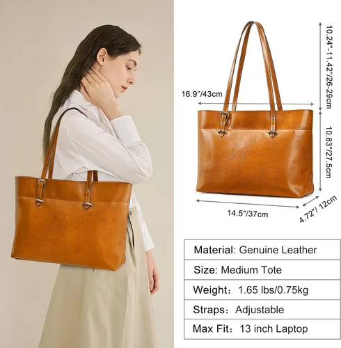 Vista 4 de Bolso de hombro para mujer S-ZONE, de estilo clásico y cuero, versión mejorada.