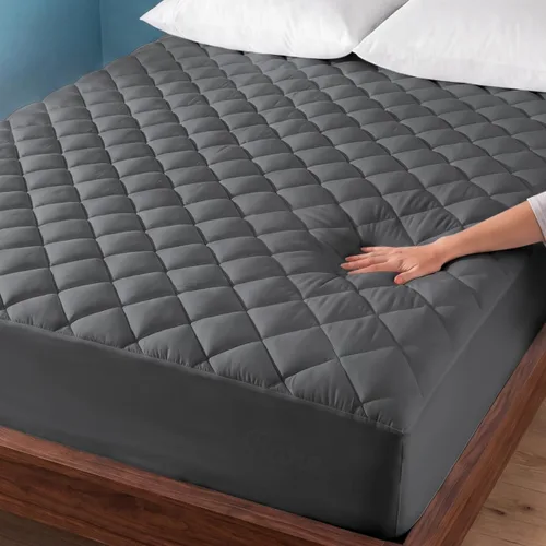 Vista 10 de Bare Home Cubrecolchón acolchado (individual) – Funda de colchón refrescante – Fácilmente lavable – Funda elástica ajustable para colchón – Elástico