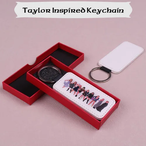 Vista 2 de Twogemy Taylor Inspired Keychain, Taylor Imaginative Keyring for Women Girls Gifts, Music Lover Keychains for Friends Daughter Sister, Beautiful