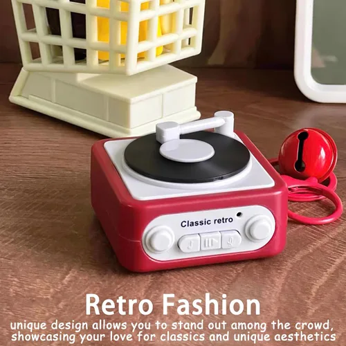 Vista 2 de Retro grabadora de cinta llavero portátil llavero colgante trasero embalaje accesorios para entusiastas de la música