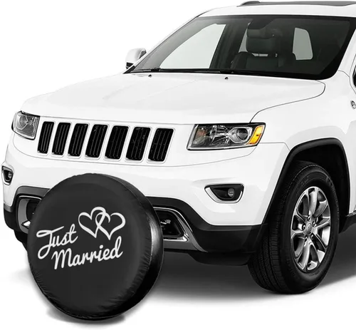 Vista 35 de Cool Cat and UFO Spare Tire Cover Wheel Protectors Dust-Proof Wheel Tire Cover Fit Trailer, Rv, Sand Many Vehicle 14inch