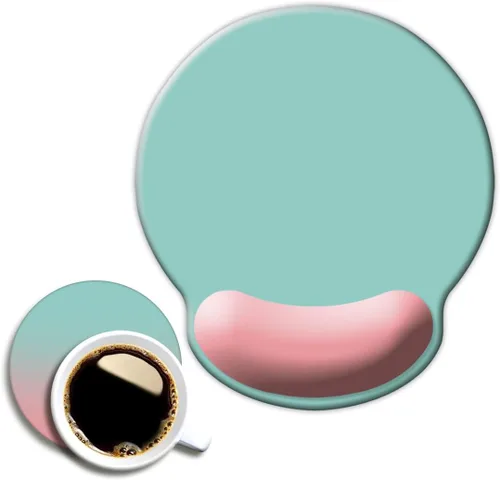 Vista 8 de DOOKE Alfombrilla ergonómica para mouse con soporte de muñeca, bonita almohadilla de muñeca con base de goma antideslizante para computadora