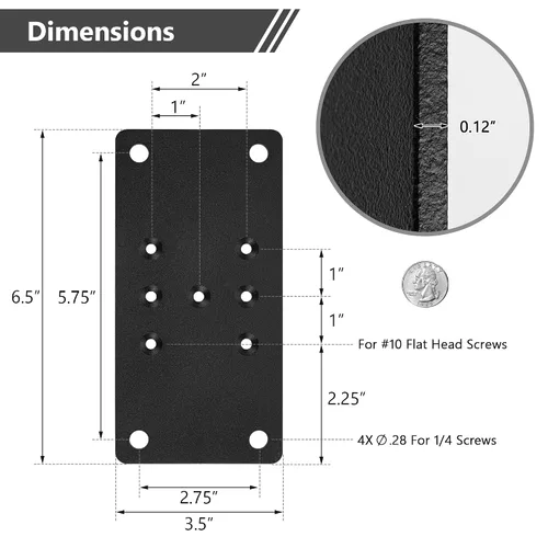 Vista 7 de 2 paquetes de placas de anclaje de poste 4x4 - Ideal para barandillas de cubierta, valla de madera, base de poste, poste de valla, poste de buzón