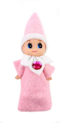 Vista 4 de WULEEUPER - Muñeca pequeña de elfo, diseño de elfos de Navidad. Regalos de decoración de Navidad