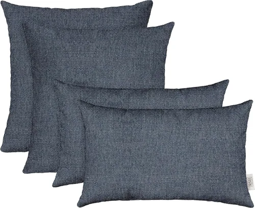 Vista 37 de RSH DECOR: Sunbrella Juego de 4 almohadas lumbares y cuadradas 20 x 12 pulgadas y 17 x 17 pulgadas Tela resistente al agua y a la decoloración