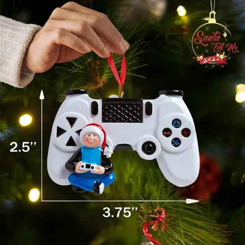 Vista 3 de Video Game Christmas Ornament 2025 Personalized Gaming Controller Gift for Teenage Boy, Son, Grandson, or Boyfriend – Custom Holiday Keepsake for