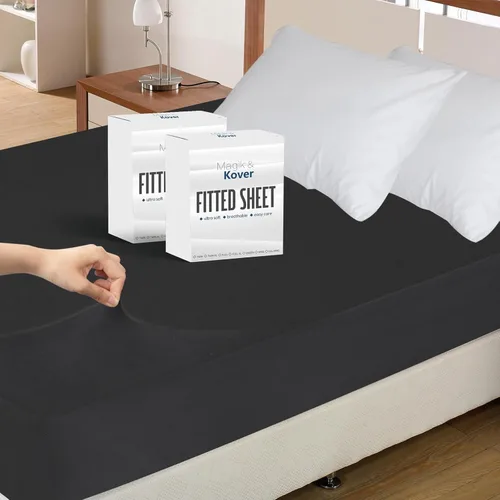 Vista 7 de Sábana bajera individual solo, sábanas de cama individuales de tamaño individual súper suaves y acogedoras para niños con bolsillo profundo de hasta