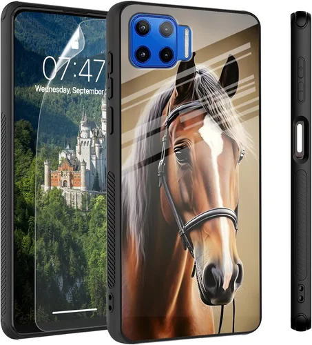 Vista 68 de Funda para Motorola Moto Edge 2022, cubierta trasera de vidrio templado con protector de pantalla, funda protectora a prueba de golpes para Motorola