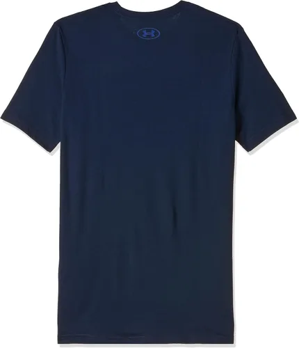 Vista 2 de Under Armour Camiseta de manga corta Global Foundation para hombre, Cabaña Cobalto Plaid