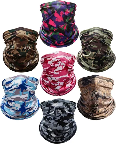 Vista 17 de Xeoxarel Neck Gaiter, 7 Pack Cooling UV Protection, Bandana Face Mask Scarf for Men and Women