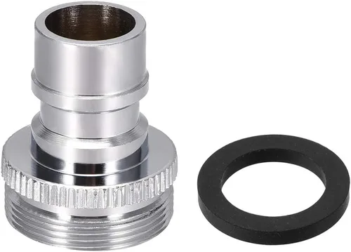 Vista 5 de uxcell Grifo de latón Conector rápido M24 UNF rosca macho manguera adaptador de enchufe para lavavajillas lavadora