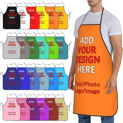 Vista 16 de Delantales personalizados con tu imagen, texto, foto, logotipo, diseña tus propios delantales para jardinería, cocina, cocina